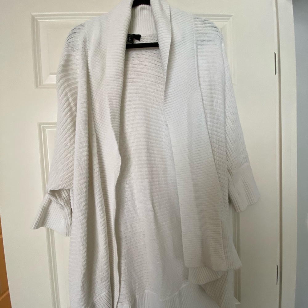 🌨 Forever 21 Oversized White Knit Cardigan - Size Large 🌨